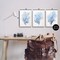 Stupell Industries Indigo Coral Watercolors 3pc Canvas Wall Art Set Design by Petal Prints Design